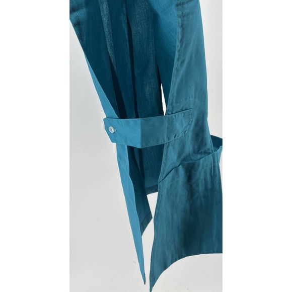 Vintage Castle Uniforms Smock Teal Blue Pockets New Old Stock Original Packaging - Picture 3 of 6